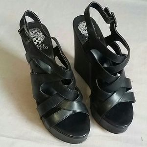 Vince Camuto Flatforms 7 M Leather Heels 5"